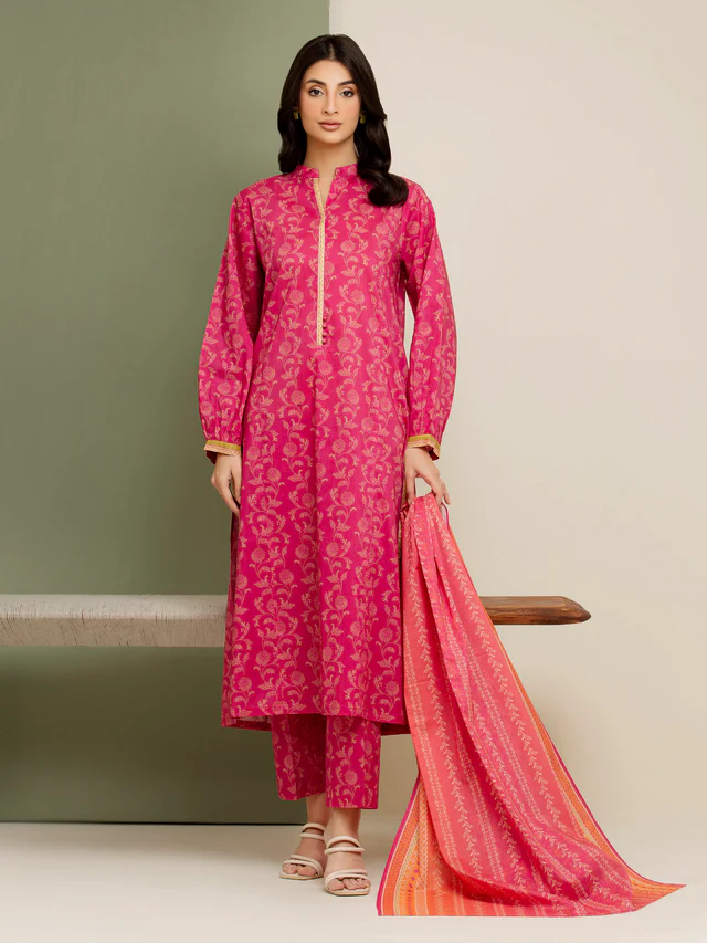 Pink Printed Lawn 3 Piece - EDEWU5A1-35171-3P