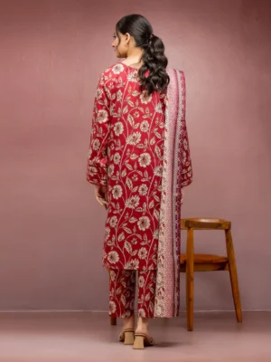Maroon Printed Lawn 3 Piece - EDEWU5A1-35079-3P - Image 2