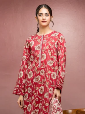 Maroon Printed Lawn 3 Piece - EDEWU5A1-35079-3P - Image 3