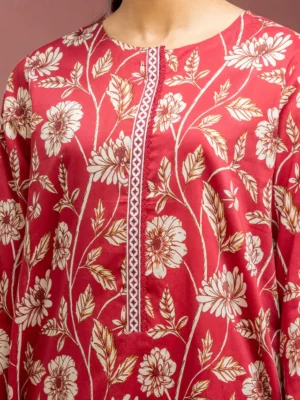 Maroon Printed Lawn 3 Piece - EDEWU5A1-35079-3P - Image 4