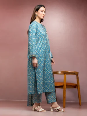 Blue Printed Lawn 3 Piece - EDEWU5A1-35109-3P - Image 3