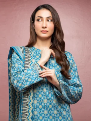 Blue Printed Lawn 3 Piece - EDEWU5A1-35109-3P - Image 4
