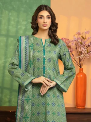 Green Printed Lawn 3 Piece - EDEWU5A1-35198-3P - Image 3