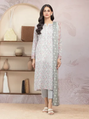 Light Grey Printed Lawn 3 Piece -  EDEWU5A1-35221-3P