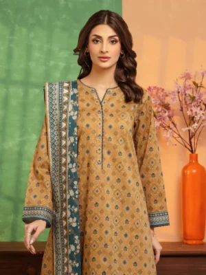 Mustard Printed Lawn 3 Piece - EDEWU5A1-35243-3P - Image 3