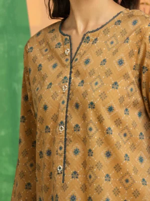 Mustard Printed Lawn 3 Piece - EDEWU5A1-35243-3P - Image 4