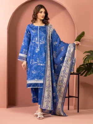 Blue Printed Lawn 3 Piece - EDEWU5A1-35608-3P