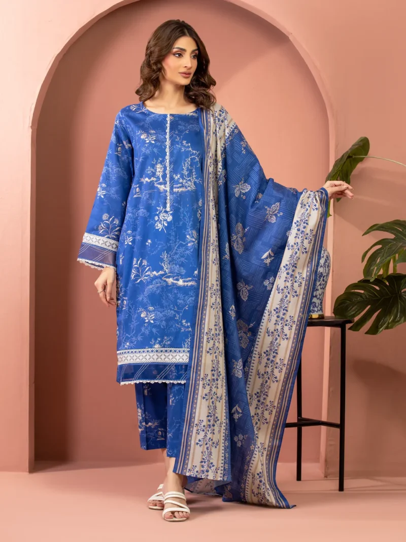 Blue Printed Lawn 3 Piece - EDEWU5A1-35608-3P