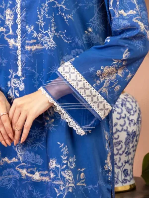 Blue Printed Lawn 3 Piece - EDEWU5A1-35608-3P - Image 2