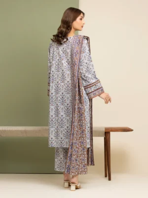 Light Grey Printed Lawn 3 Piece - EDEWU5A1-35090-3P - Image 2