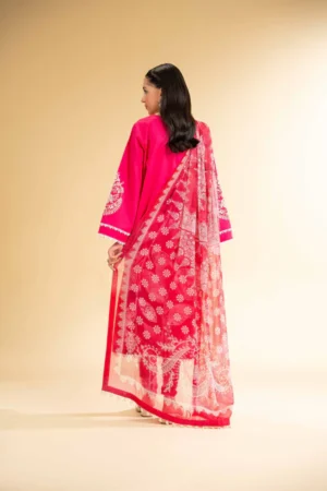 3 Piece - Digital Printed Embroidered Suit - NS42501614 - Image 4