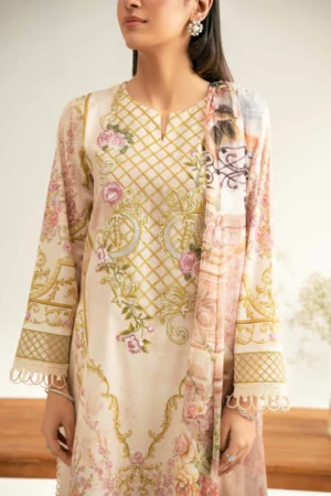 3 Piece - Digital Printed Embroidered Suit - NS42501639 - Image 2