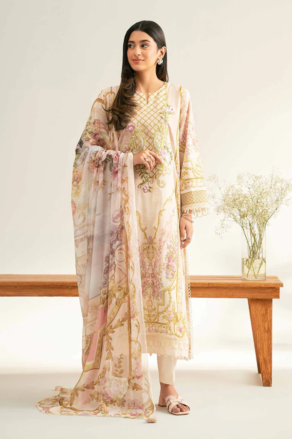 3 Piece - Digital Printed Embroidered Suit - NS42501639