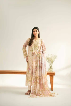 3 Piece - Digital Printed Embroidered Suit - NS42501639 - Image 4