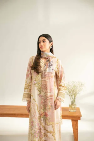 3 Piece - Digital Printed Embroidered Suit - NS42501639 - Image 5
