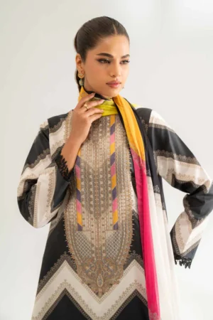 3 Piece - Digital Printed Embroidered Suit - NS42501700 - Image 4