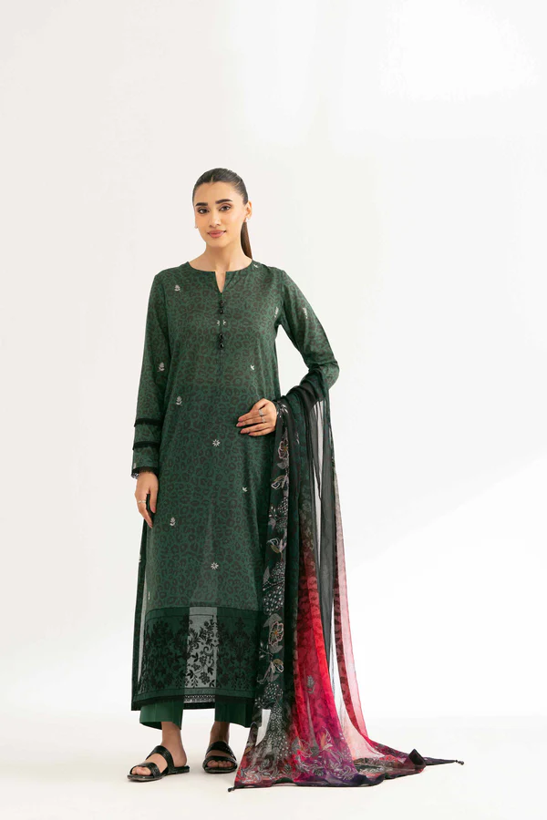 2 Piece - Digital Printed Embroidered Suit - NS42501725