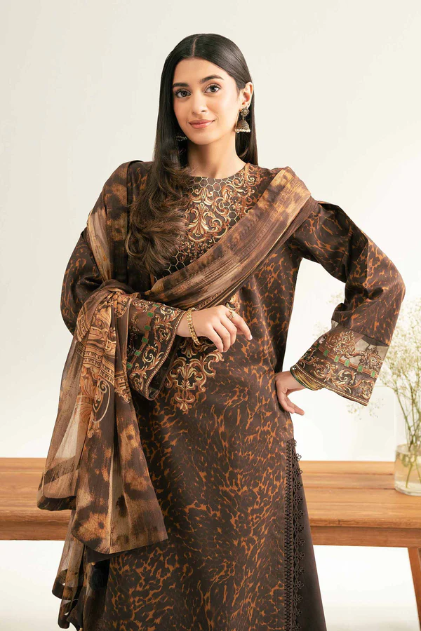 2 Piece - Digital Printed Embroidered Suit - NS42501728