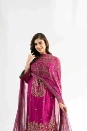 3 Piece - Jacquard Embroidered Suit - NS42501823 - Image 3