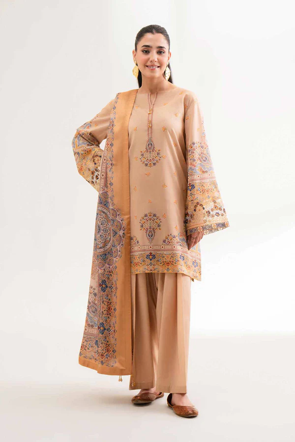 3 Piece - Digital Printed Embroidered Suit - NS42501840