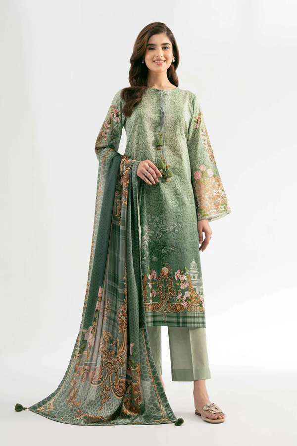 3 Piece - Digital Printed Embroidered Suit - NS42501841