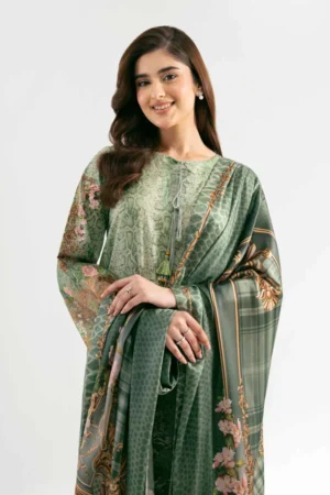 3 Piece - Digital Printed Embroidered Suit - NS42501841 - Image 5