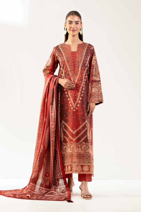 3 Piece - Digital Printed Embroidered Suit - NS42501844