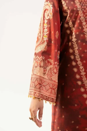 3 Piece - Digital Printed Embroidered Suit - NS42501844 - Image 5