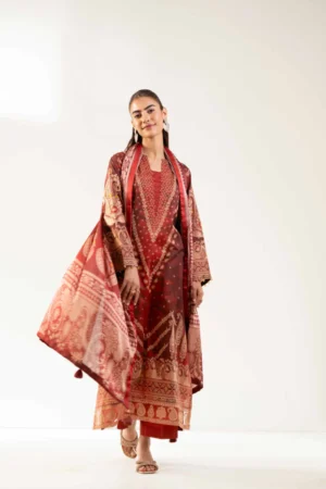 3 Piece - Digital Printed Embroidered Suit - NS42501844 - Image 2