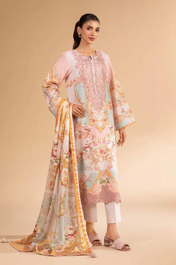 3 Piece - Digital Printed Embroidered Suit - NS42501846