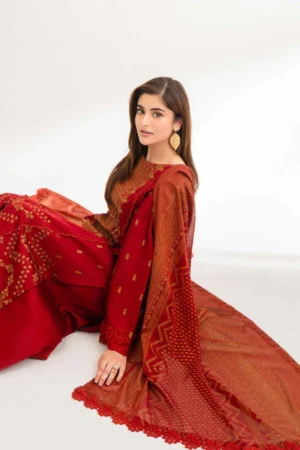 3 Piece - Printed Embroidered Suit - NS42501912 - Image 4