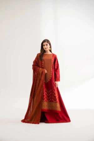 3 Piece - Printed Embroidered Suit - NS42501912 - Image 3