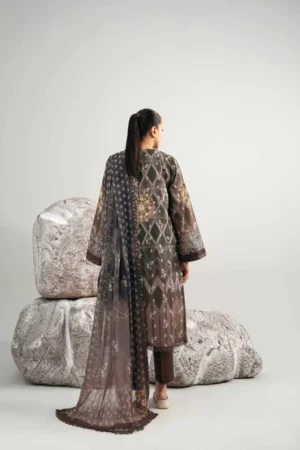 3 Piece - Digital Printed Embroidered Suit - NS42502038 - Image 4