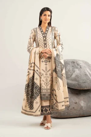 3 Piece - Digital Printed Embroidered Suit - NS42502049 - Image 3