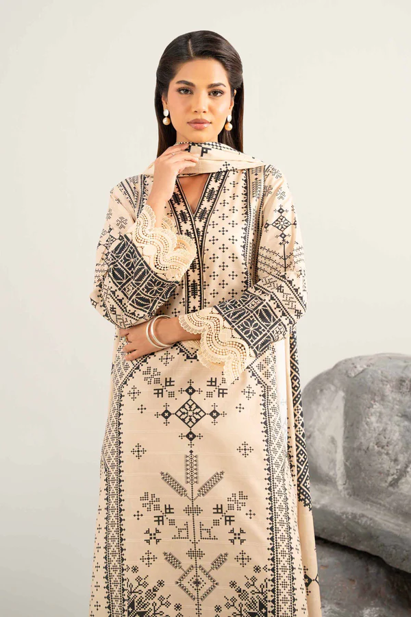 3 Piece - Digital Printed Embroidered Suit - NS42502049