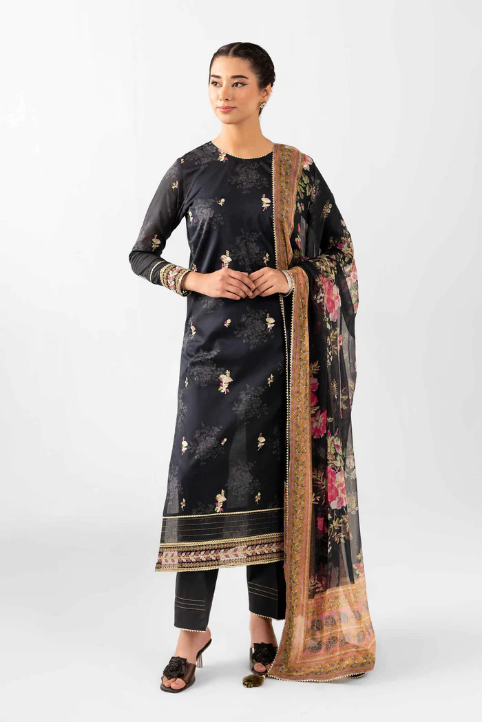 2 Piece - Digital Printed Embroidered Suit - NS42502074