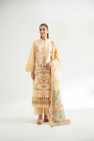 3 Piece - Digital Printed Embroidered Suit - NS42502113 - Image 4