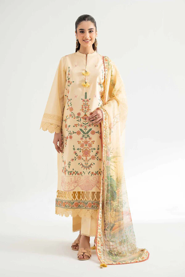 3 Piece - Digital Printed Embroidered Suit - NS42502113