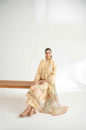 3 Piece - Digital Printed Embroidered Suit - NS42502113 - Image 3