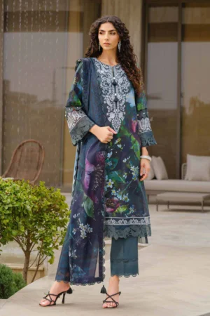 3 Piece - Digital Printed Embroidered Suit - NS42502142 - Image 5