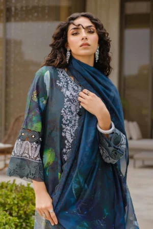 3 Piece - Digital Printed Embroidered Suit - NS42502142 - Image 6