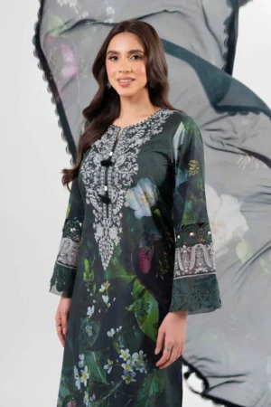 3 Piece - Digital Printed Embroidered Suit - NS42502142 - Image 3