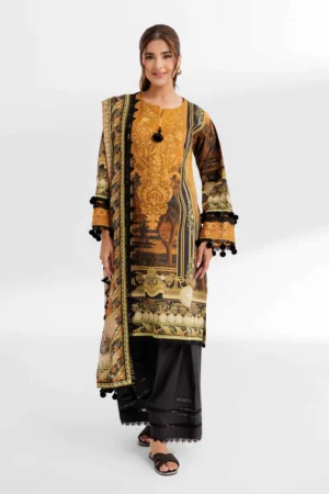 3 Piece - Digital Printed Embroidered Suit - NS42502143 - Image 3