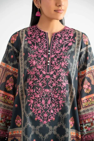 3 Piece - Digital Printed Embroidered Suit - NS42502225 - Image 4