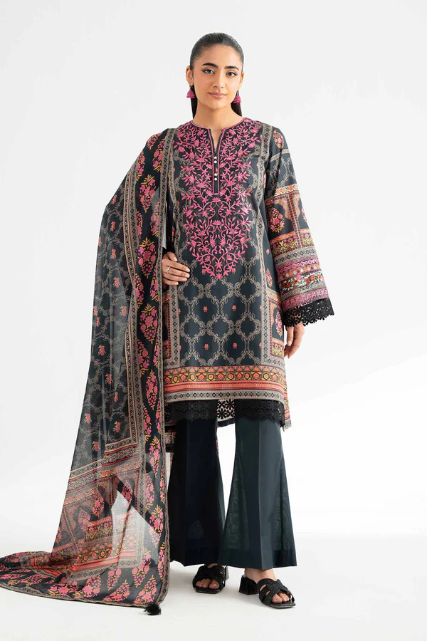 3 Piece - Digital Printed Embroidered Suit - NS42502225
