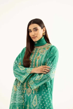 3 Piece - Digital Printed Embroidered Suit - NS42502233 - Image 3
