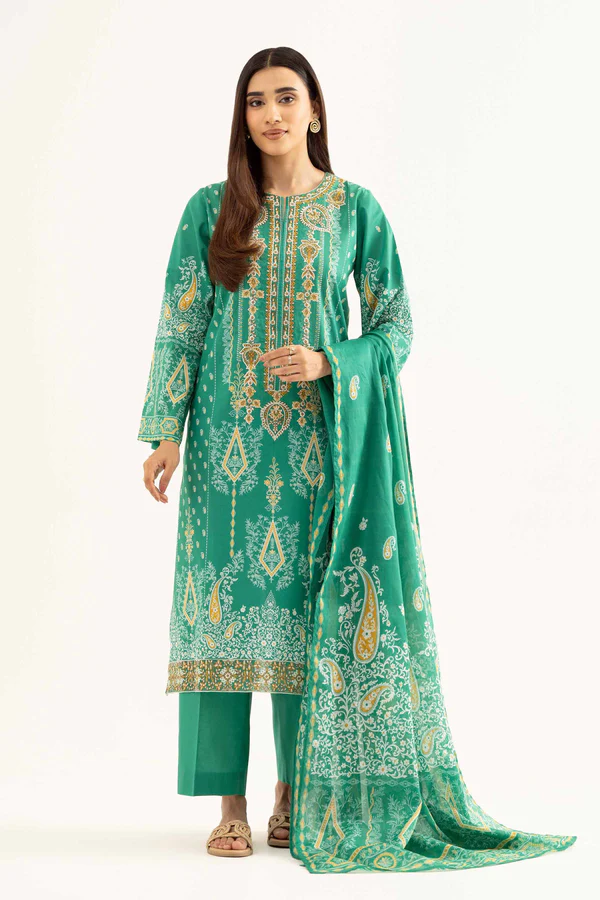 3 Piece - Digital Printed Embroidered Suit - NS42502233