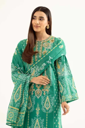 3 Piece - Digital Printed Embroidered Suit - NS42502233 - Image 4