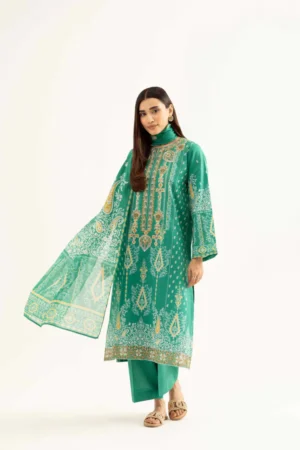 3 Piece - Digital Printed Embroidered Suit - NS42502233 - Image 5
