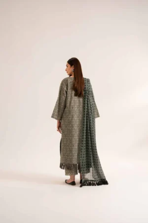 3 Piece - Printed Embroidered Suit - NS42519179 - Image 4